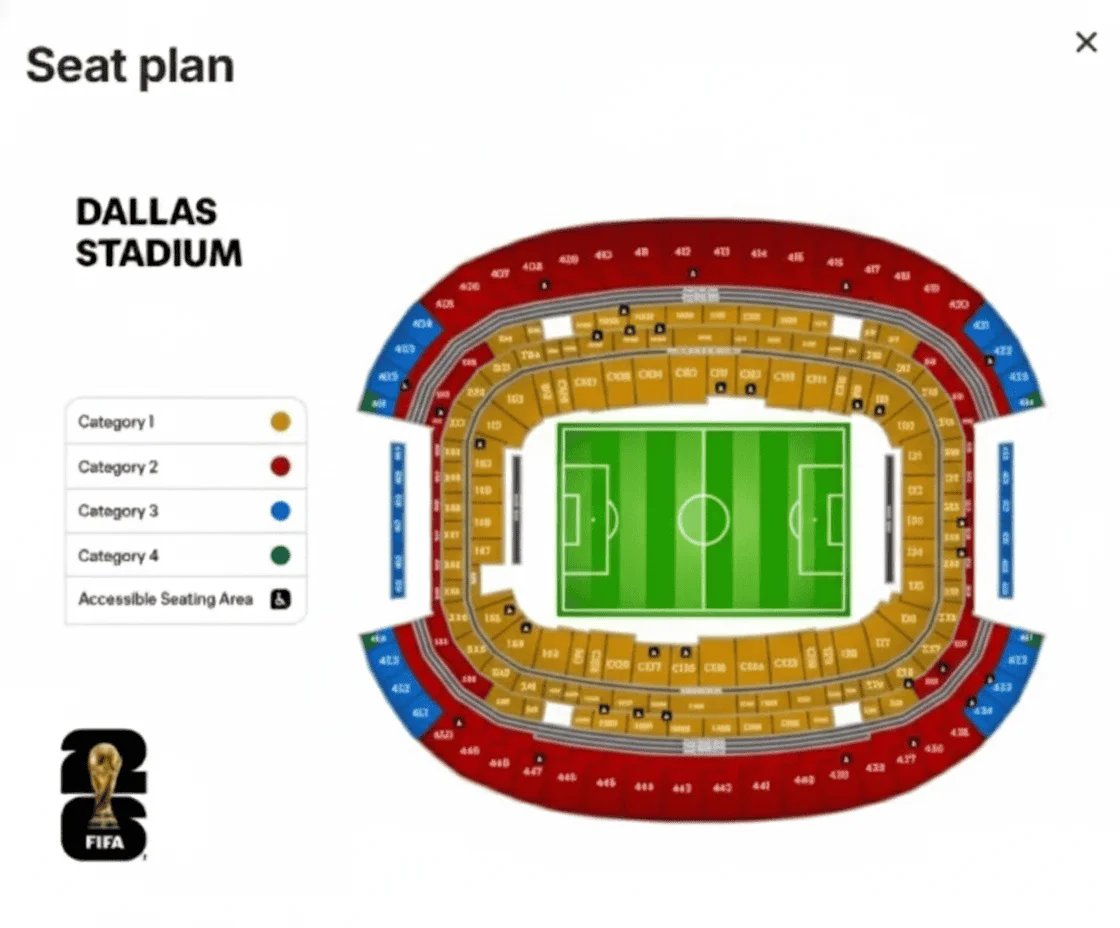 AT&T Stadium seating map