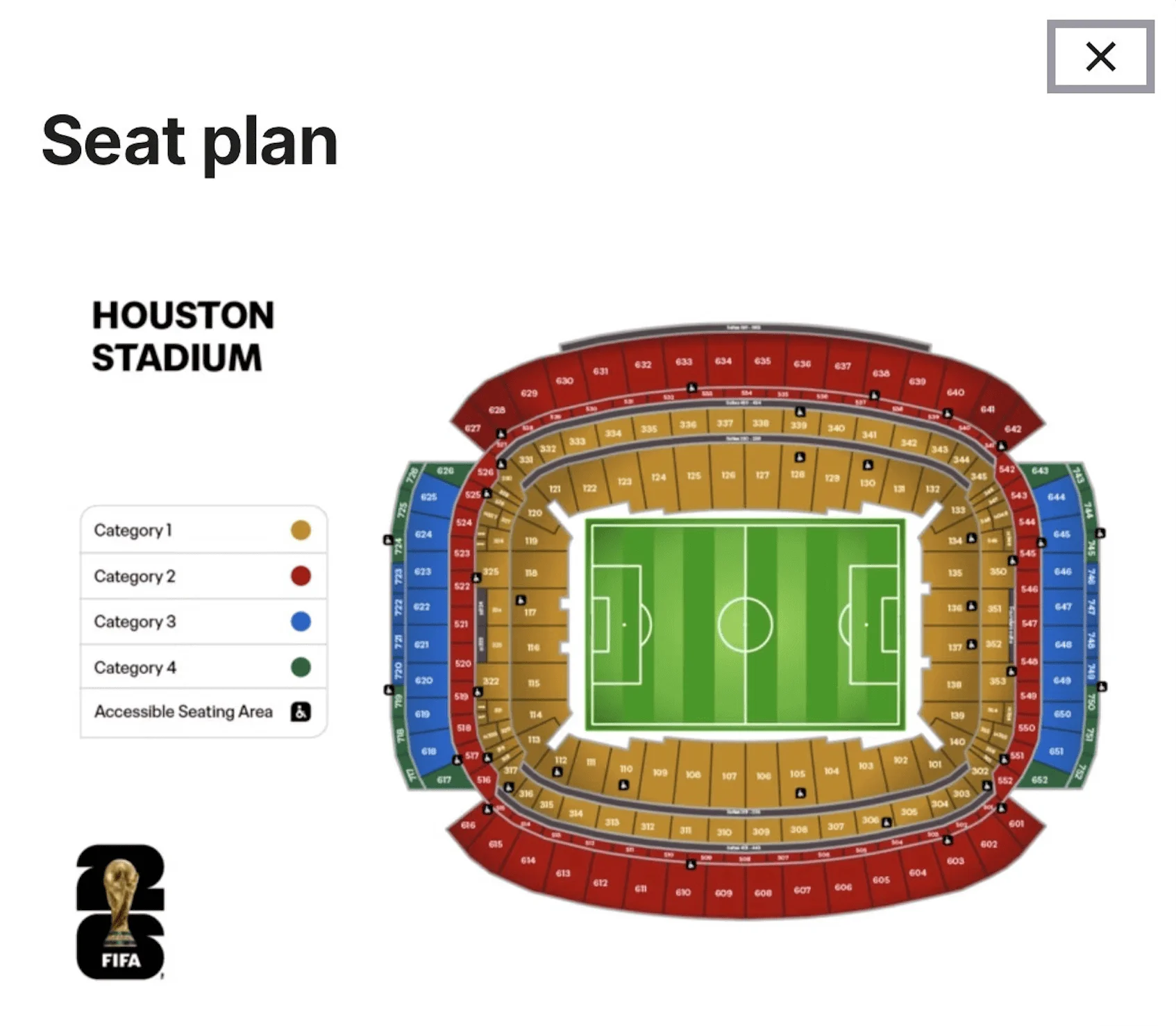 NRG Stadium seating map